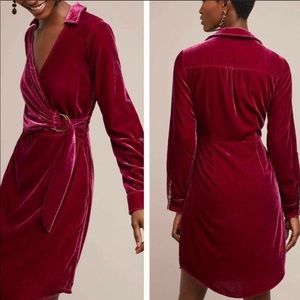 Anthropologie Maeve Velvet Dress